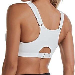 Women's Zip Front Sports Bra, XL